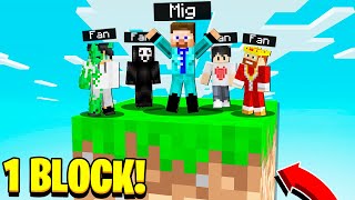 JEG ER FANGET MED FANS PÅ 1 BLOCK I MINECRAFT!! (DANSK MINECRAFT)