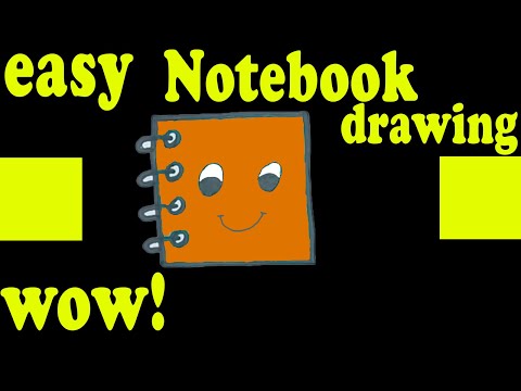 HOW TO DRAW A NOTEBOOK EASY STEP BY STEP 