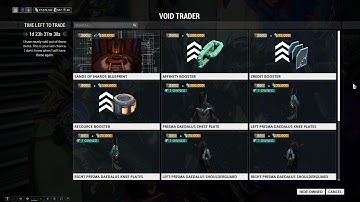 Warframe Void Trader 4/22/2016