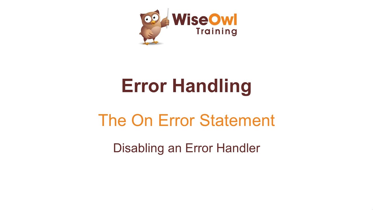 excel vba on error goto errorhandler