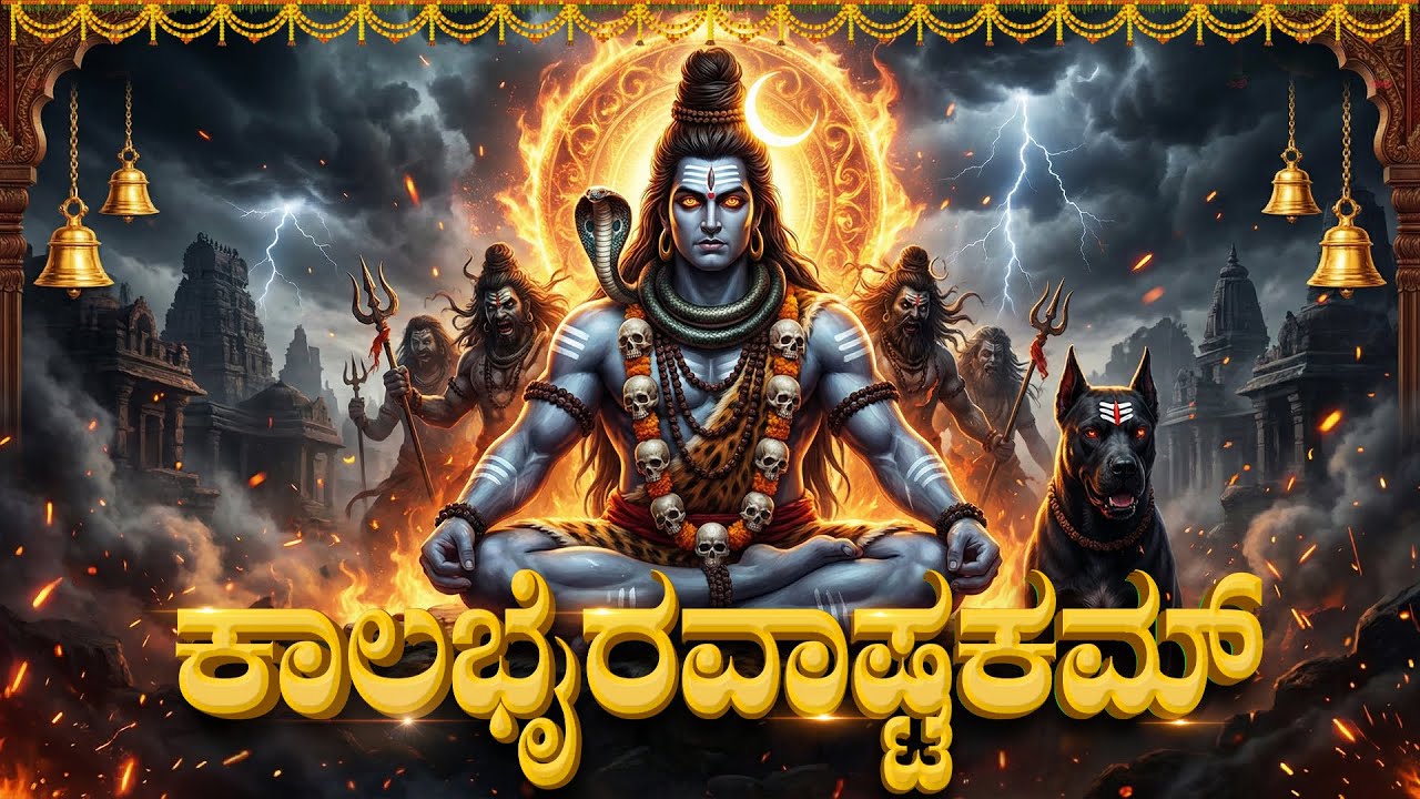 ಕಾಲಭೈರವ ಅಷ್ಟಕಂ | Kalabhairavashtakam I Powerful Shiva Stotram | Kannada Bhakti Songs