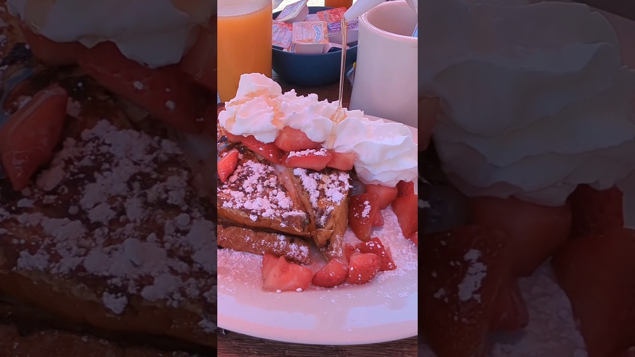 OMG 🤯First Bite Delight: Trying Angie's Diner's Famous Cream Stuffed French Toast in Newburyport!