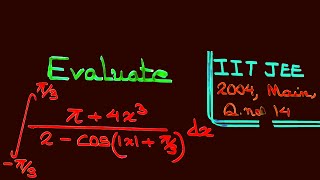 Evaluate the integral.....         IIT JEE, 2004