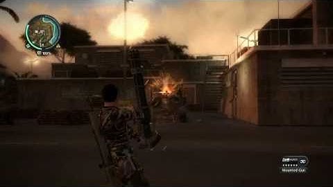 Just Cause 2 minigun glitch
