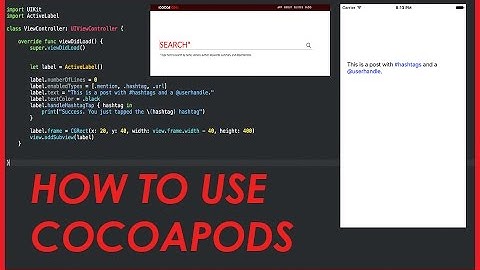 [Swift 3 Tutorial] - How to use Cocoapods
