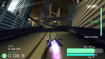 Wipeout Pulse - Campaign Grid 6 - Head To Head - Flash - Metropia White [PSP] [1080p] [60fps]