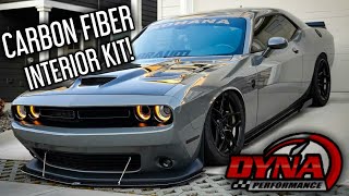 DynaPerformance Carbon Fiber interior install & Review on a 2015+ Dodge Challenger! More MODS!