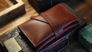 Leather Vintage Tobacco Pouch Rustique  | DIY Easy To Follow Tutorial | Brannstal Leather Patterns