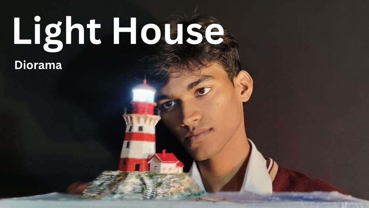 Diorama of Light House | Making Process using Sun board and White cement |