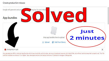 You uploaded an APK or Android App Bundle which has an activity,activity alias, service or broadcast