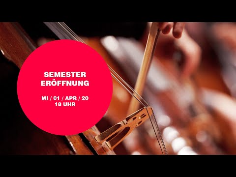 Semestereröffnung Sommersemester 2020 der Musikhochschule Lübeck  vom 1. April 2020