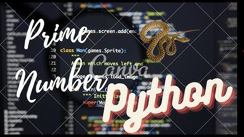 Prime Number (Python Basics)