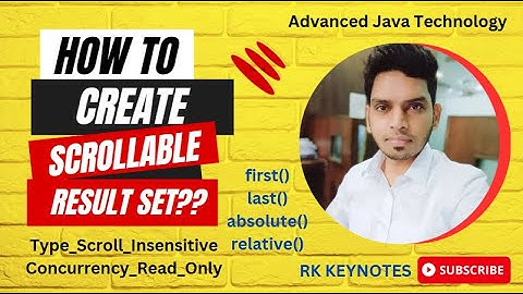 #06 Scrollable ResultSet | Type Forward Only, Sensitive and Insensitive, Concurrency Read Only | AJT