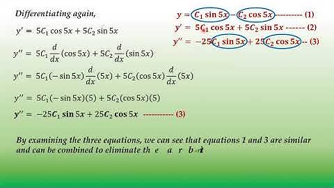 Differential Equations - Elimination of Arbitrary Constants Part 1 (Formation of DE)