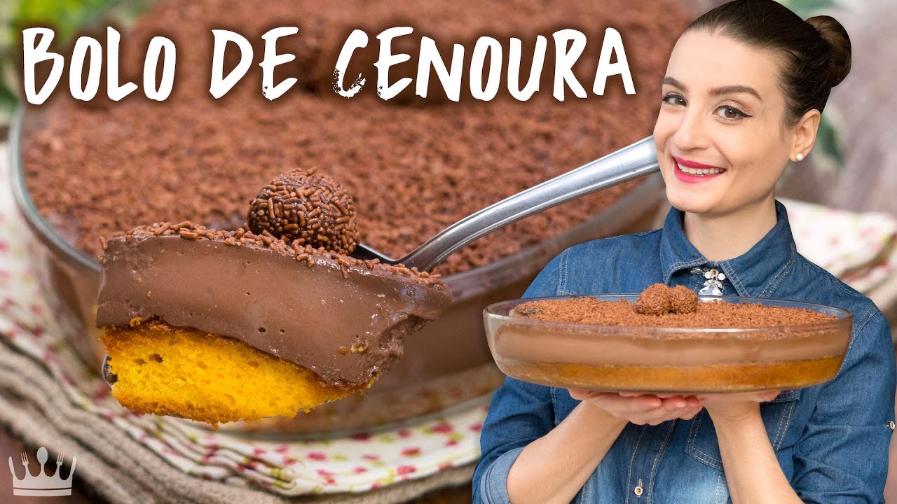 NA TRAVESSA: BOLO DE CENOURA COM BRIGADEIRO (Sobremesa Fácil!) - Cozinha do Bom Gosto - Gabi Rossi