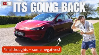ITS GOING BACK!!!! TESLA MODEL 3 OWNERSHIP REVIEW (week 4) 
