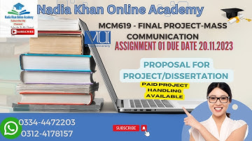 mcm619finalproject masscommunciation assignment 1solution fall 2023 proposal II how to make proposal