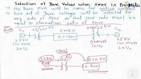 Selection of base value when transformer is present