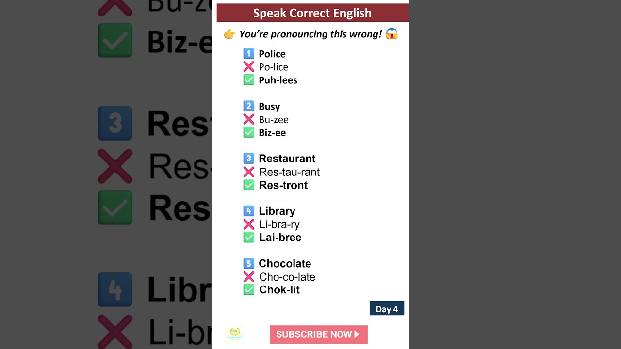 Stop Mispronouncing These English Words ❌ | Speak Correct English-4 | English Pronunciation
