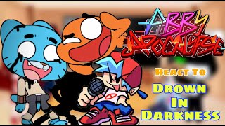 Corrupted Gumball & Darwin || Fnf React To Drowning In Darkness DEMO 2 (Pibby)