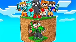 PRESO em UMA CHUNK vs 8 CAÇADORES no Minecraft