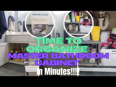 Time To Organize Master Bathroom Cabinet - YouTube