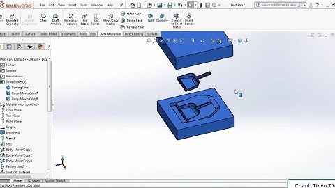 Tách khuôn ky rác trong Solidworks