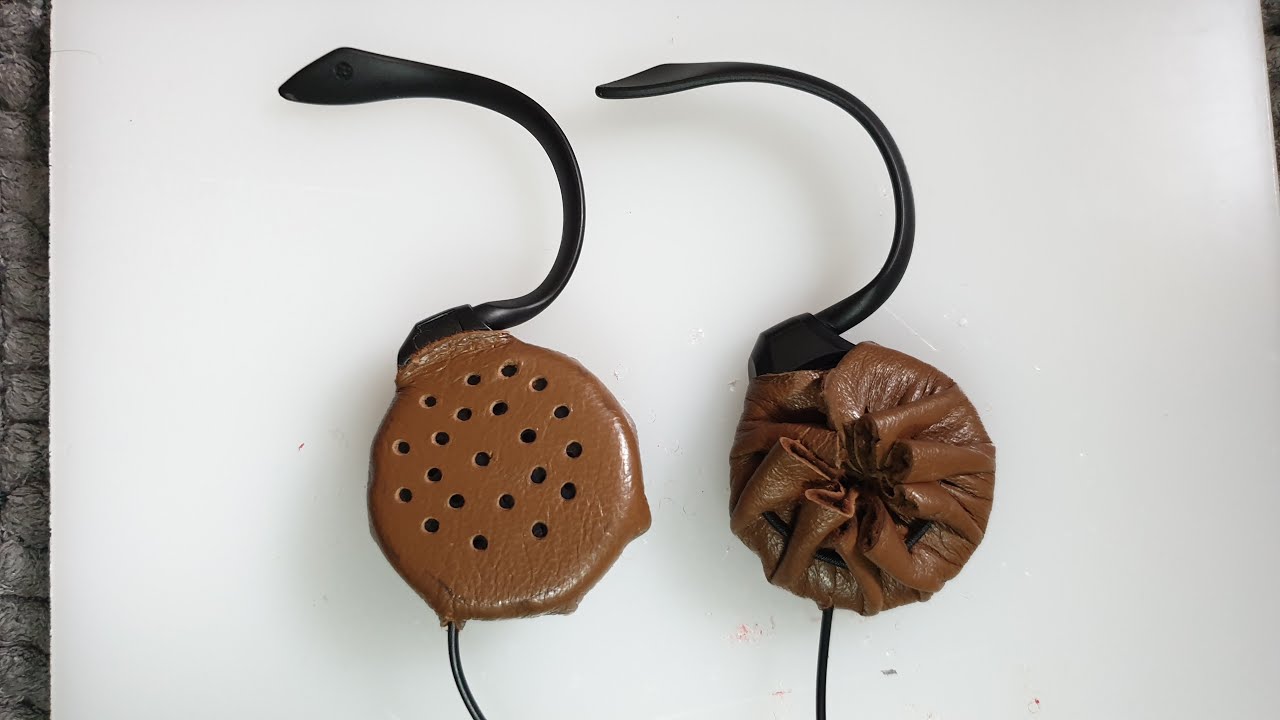DIY leather headphone covers Headphone leather coverDIY Leather