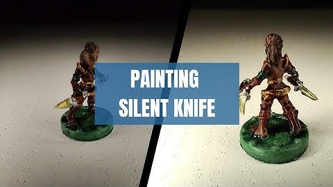 Painting the very tiny Silent Knife miniature from Gloomhaven: Buttons & Bugs @cephalofairgames