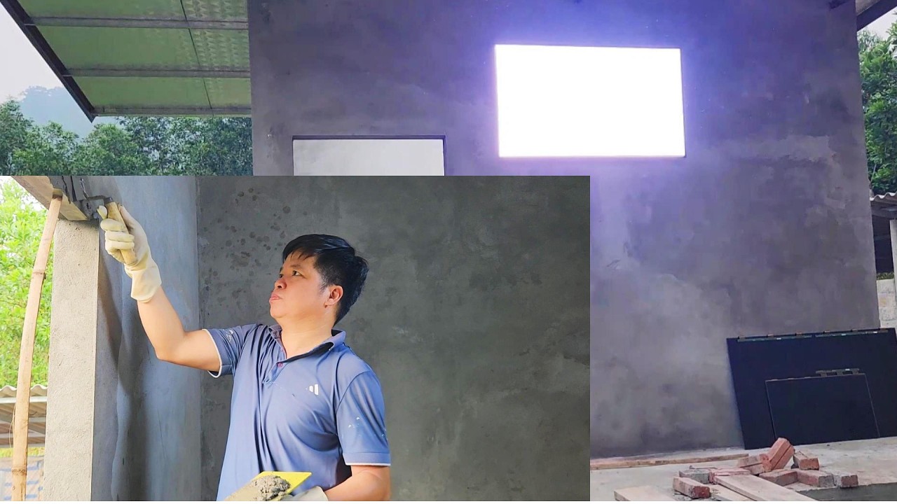 Plaster Frame Installation Plaster the window frames, install a lighting system, and build steps ...