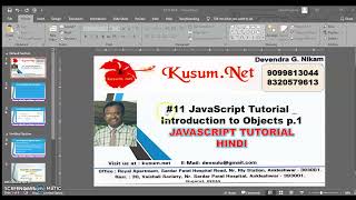 #11 JavaScript Tutorial _ Introduction to Objects p.1 || C# TUTORIAL, JAVASCRIPT TUTORIAL