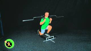 Quadriceps / Split Squat - Front Foot Elevated - Safety Bar