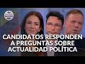 ¿Qué respondieron los candidatos a preguntas en materia política? | Debate presidencial
