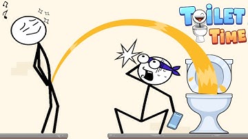 Toilet Time (WEEGOON) - All Levels 1-25 - Funny Stickman - Gameplay Walkthrough Android iOS