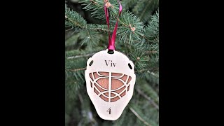 Santa loves goalies and this ornament is a great way to celebrate your favorite goalie.