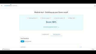 Module Test- Building up your Gears result  | Core Java internshala