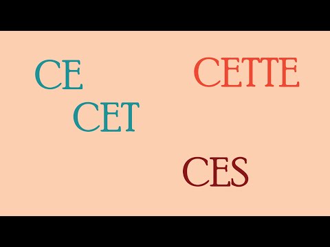 Vidéo: Différence Entre Le Pronom Démonstratif Et L'adjectif Démonstratif