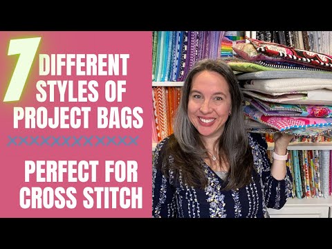 How To Make a Project Bag, Lined with Zipper, perfect for Cross Stitch  Projects! 