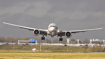 10 BUMPY CROSSWIND Landings at Amsterdam Schiphol | AMS Plane Spotting