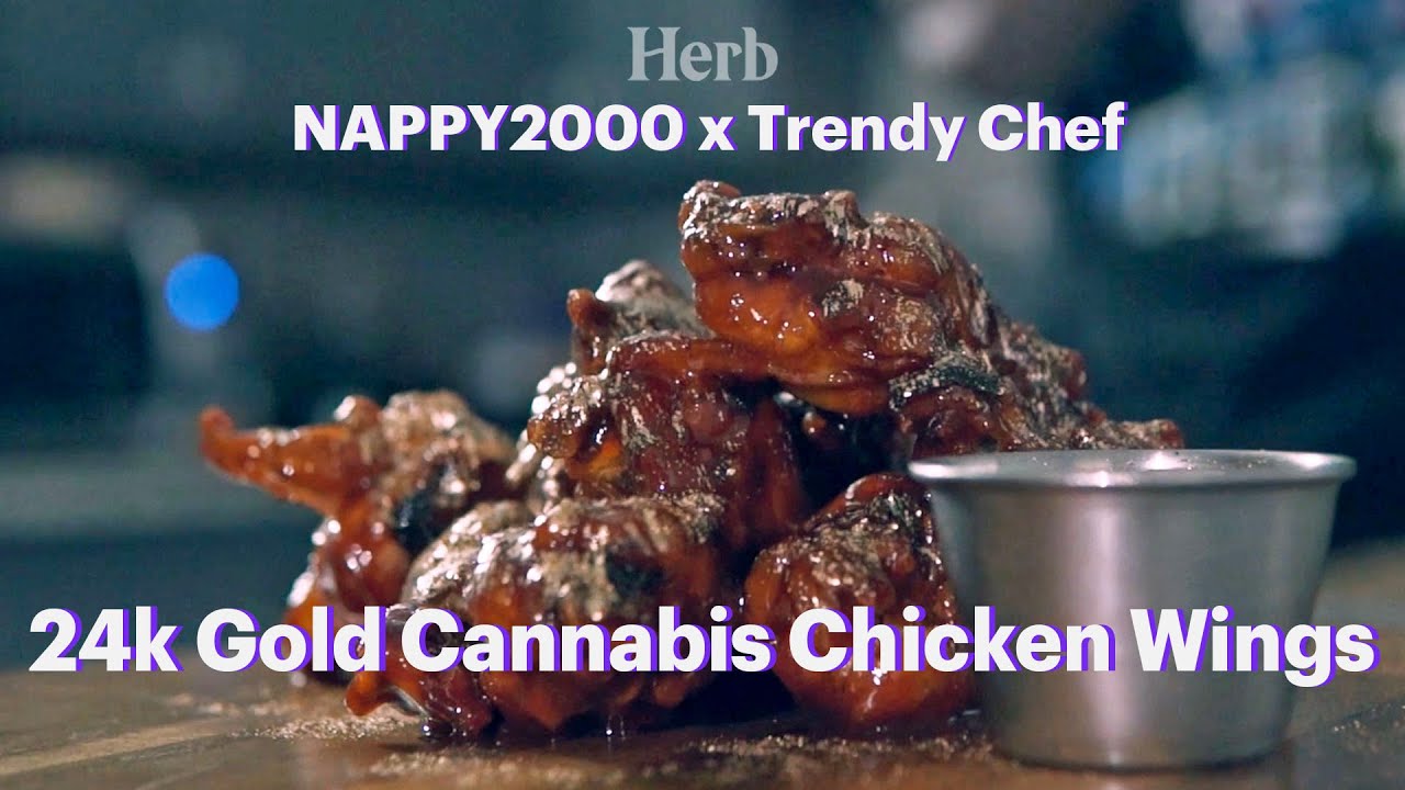 Check Out These Gold Covered Infused Chicken Wings