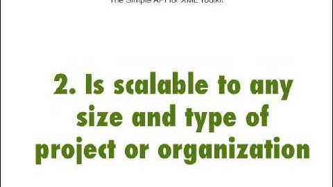 The Simple API for XML Toolkit