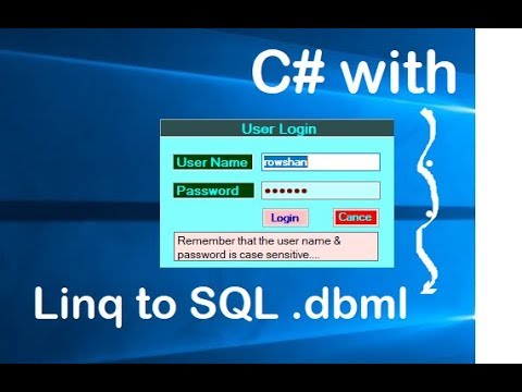 login form in c# with sql database connecting with linq .dbml