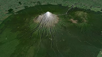 Mount Taranaki North Island New Zealand | 3D map render Mapbox
