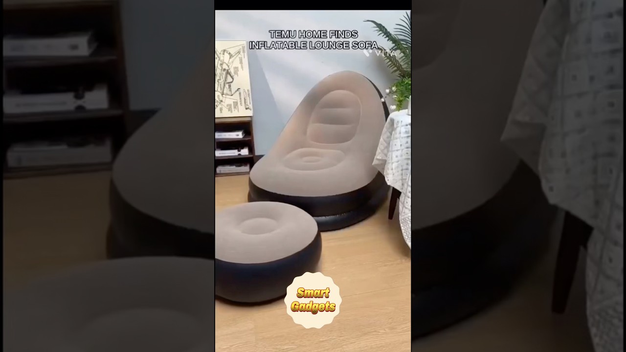 *Inflatable Sofa & Gadhii ) for Ultimate Relaxation - Brown (Pack of 1 ) 