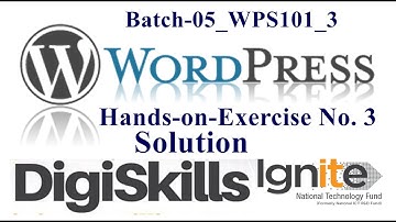 DigiSkills - WordPress Hands-On-Exercise 3 Solution | Batch-8_WPS101_3 Solution | Assi4u