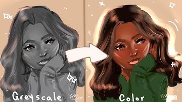 Grayscale to Color in procreate + speedpaint (tutorial)