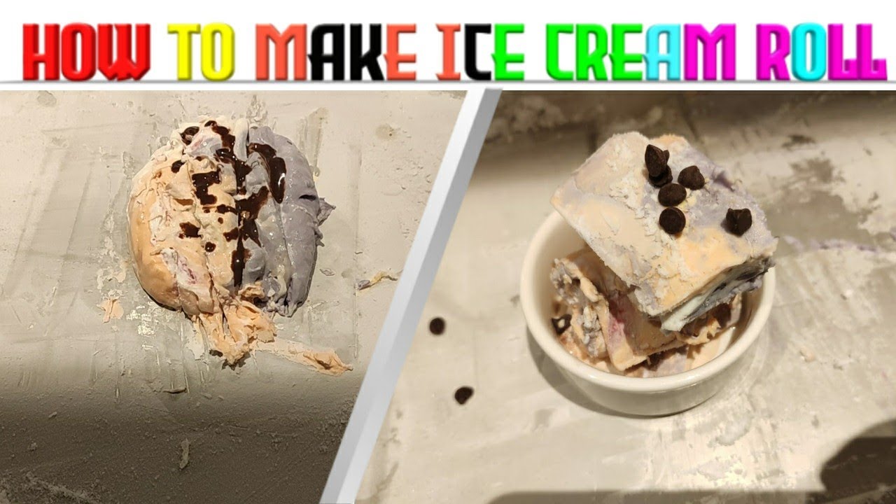 How To Make Ice Cream Roll Simple Step Cooking crazy YouTube