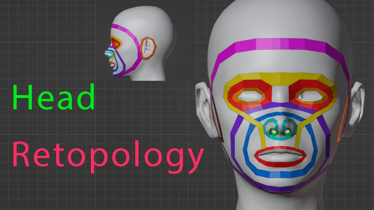 Ретопология головы в Blender - YouTube