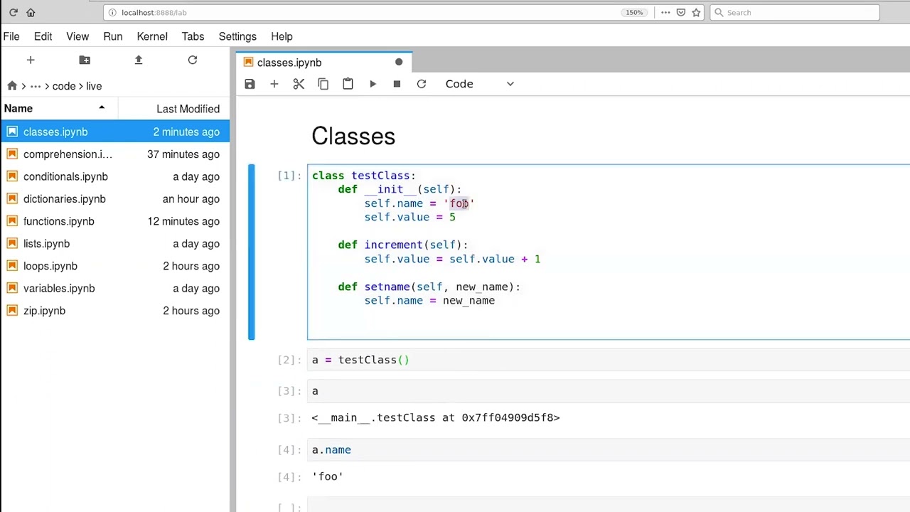 Classes in Python