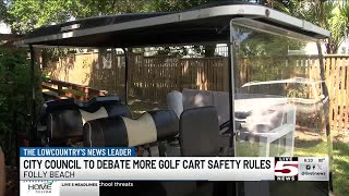 VIDEO: Folly Beach officials to discuss additional safety measures for golf carts